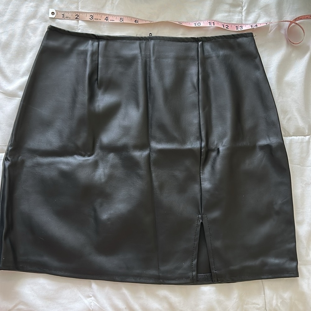 Faux leather mini